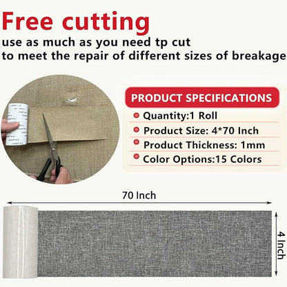 Linen Repair Tape 4x70 Inch Self-Adhesive Couch Patch Repair Fabric Patch - Image 3