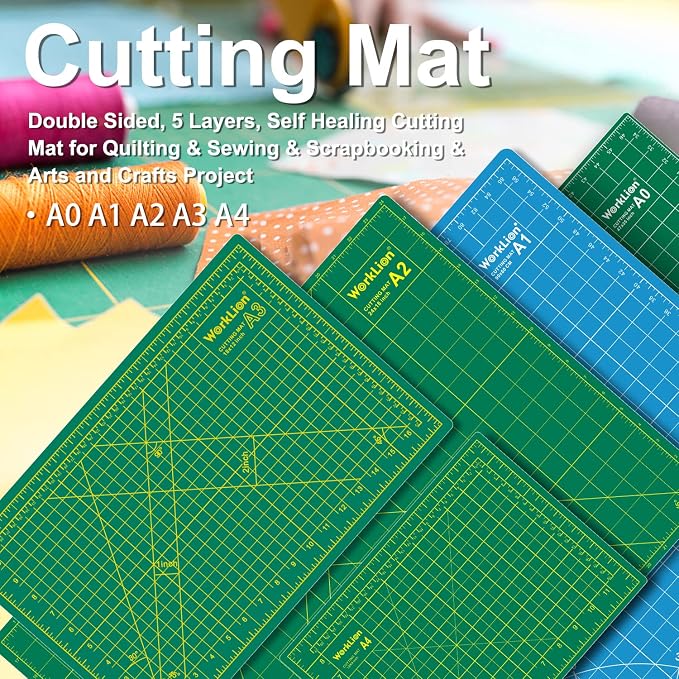 Worklion Self Healing Craft Mat: 18"x12" Rotary Cutting Mat - Image 6