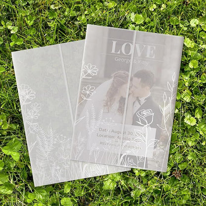 HAUTOCO 50 Pack Vellum Jackets for 5x7 Invitations, Pre-Folded Translucent by HAUTOCO