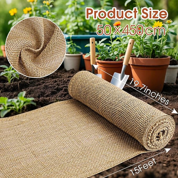 Burlap Fabric - Garden Burlap Fabric Roll Natural Jute Outdoor Fabric Burlap - Image 7
