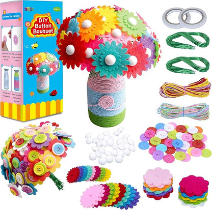SpriteGru Flower Craft Kit for Kids, Make Your Own Flower Bouquet by SpriteGru