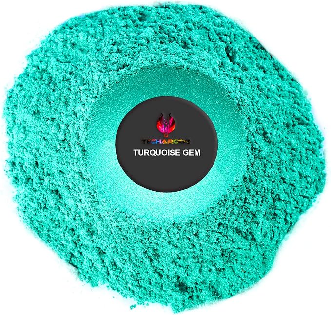 Turquoise Gem Mica Powder for Epoxy Resin 56g / 2oz. Jar - Image 2