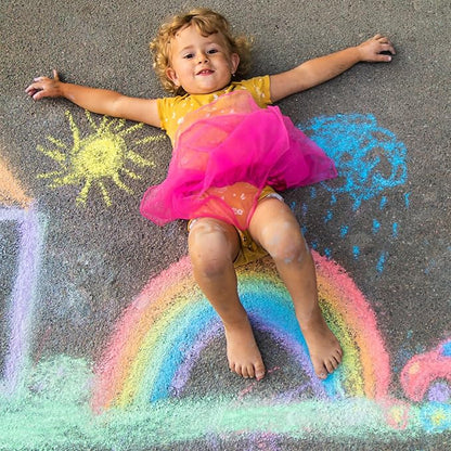 200PCS Washable Sidewalk Chalks Set in 20 Colors: Jumbo Drawing Chalk - Image 4