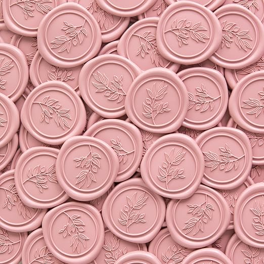 PONATIA 50 Pcs Dusty Rose Wax Seal Stickers - Image 3