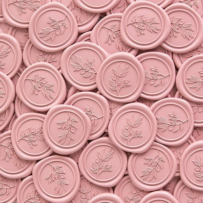 PONATIA 50 Pcs Dusty Rose Wax Seal Stickers - Image 3