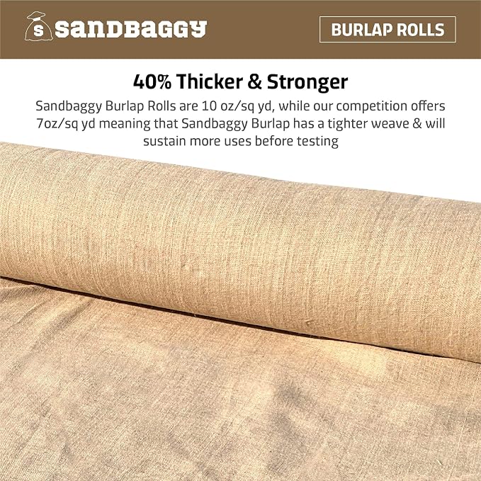 Sandbaggy Burlap Fabric Roll | 40 Inch by 300 ft | Great - Image 4