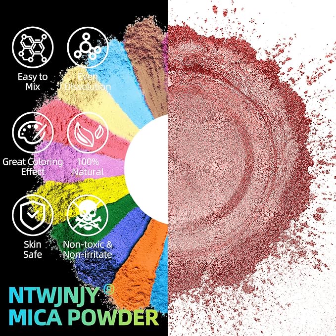 Aristocratic Red Mica Powder, Natural Shimmer Mica Powder - Image 2