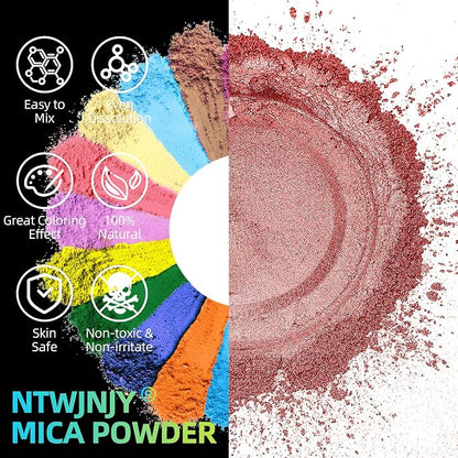Aristocratic Red Mica Powder, Natural Shimmer Mica Powder - Image 2