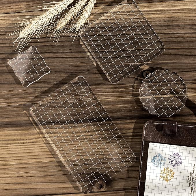 Whaline Large Acrylic Stamp Block Clear Stamping Tools Set - Image 4