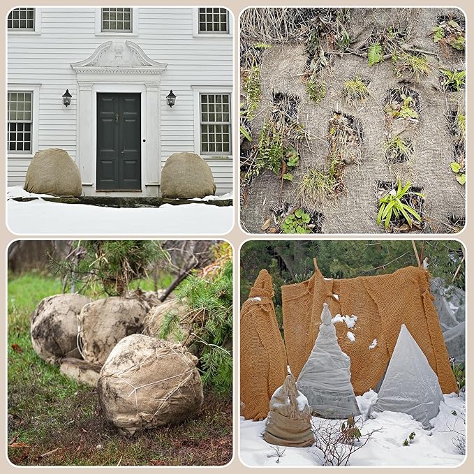 Garden Burlap Roll, Seed Cover, Weed Barrier, Aisle Runner Plant Cover Tree - Image 6