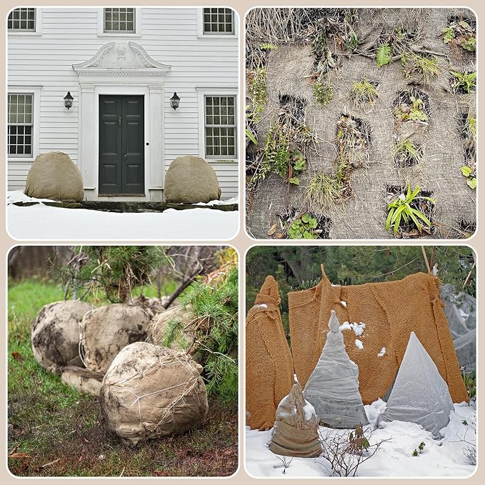Garden Burlap Roll, Seed Cover, Weed Barrier, Aisle Runner Plant Cover Tree - Image 6