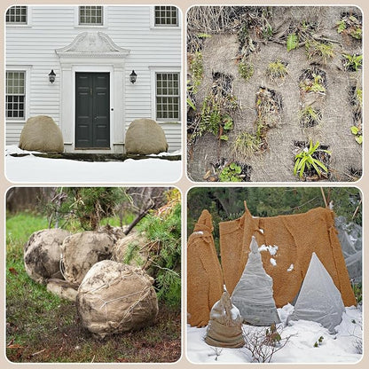 Garden Burlap Roll, Seed Cover, Weed Barrier, Aisle Runner Plant Cover Tree - Image 6