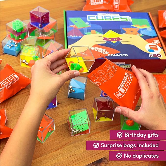 BONNYCO Brain Teaser Puzzles Cubes Kids Party Favors Pack 30 Pinata Goodie Bags - Image 3