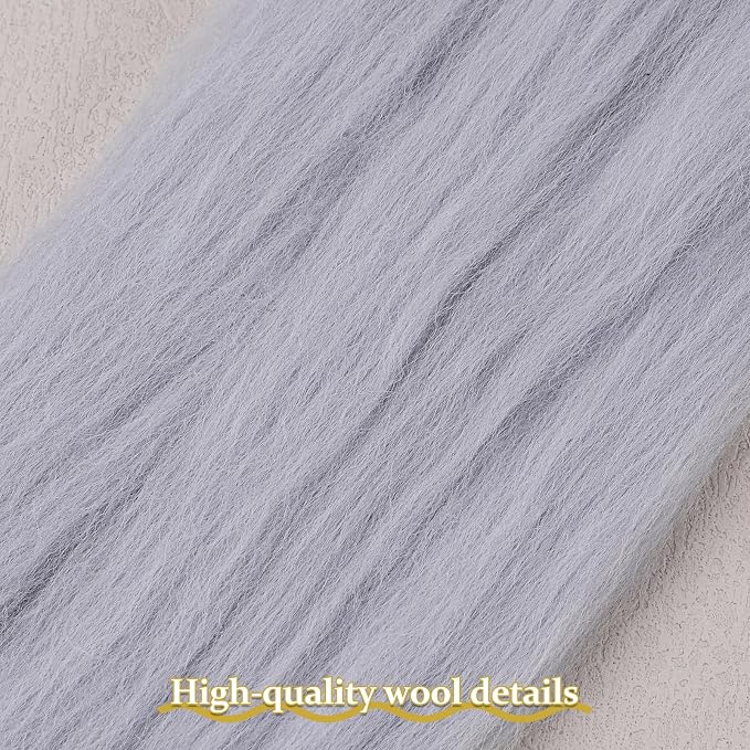 QMNNMA Wool Roving Yarn, Super Wool Chunky Yarn, 14.1oz Wool Felting Supplies - Image 2