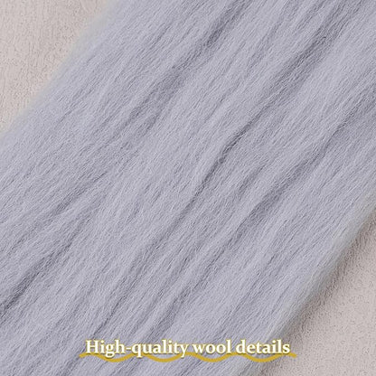 QMNNMA Wool Roving Yarn, Super Wool Chunky Yarn, 14.1oz Wool Felting Supplies - Image 2