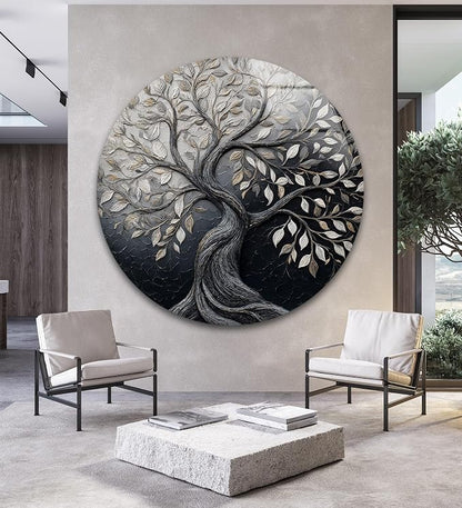 My Photostation.com 31.5'' Diameter Twilight Tree of Life Round Glass Wall Art - Image 5