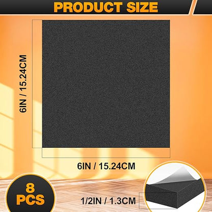 MYFAMIREA 8 PCS Adhesive Foam Padding Sheets Closed Cell Self Adhesive Sticky - Image 2