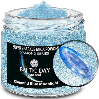 BALTIC DAY - Sparkle Mica Powder - Blue Glitter Mica Powder - Resin Glitter by BALTICDAYpuresoul