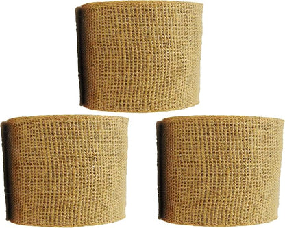 3 Pack- 90 Ft, Burlap Ribbon 2 1/2" x 10 Yards Natural Jute 2.5 Inch 30ft roll by AAYU