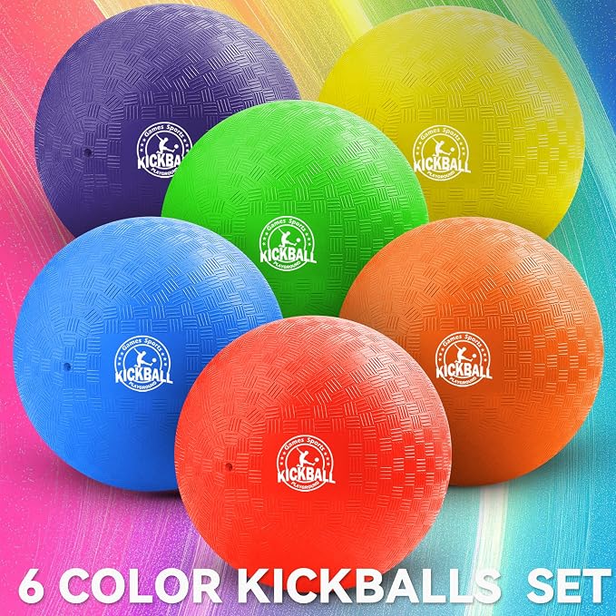 10 Inch Kickball Playground Balls 6 Pack or 12 Pack, Playground Balls - Image 5