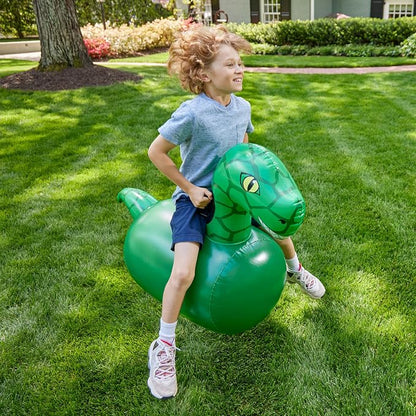 Hearthsong Hop N Go Inflatable Dino Riding Bouncy Hopping Toys - Image 6