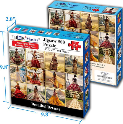 Think2Master Beautiful Dresses from Around The World 500 Pieces Large Format - Image 5