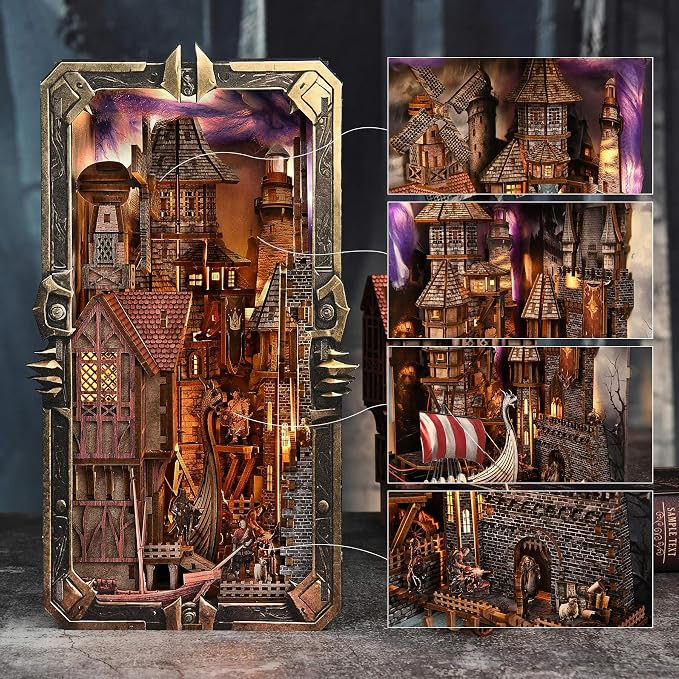 Book Nook Kit - DIY Miniature House Dollhouse Kit - Image 3