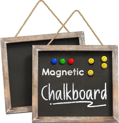 Barnyard Designs Magnetic Hanging Chalkboard Sign – Rustic Decorative Display by BarnyardDesigns