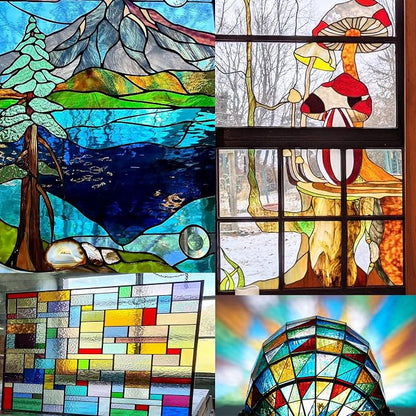 24 Sheets Rainbow Transparent Stained Glass Sheet Value Pack, 6 X 4 inches - Image 6