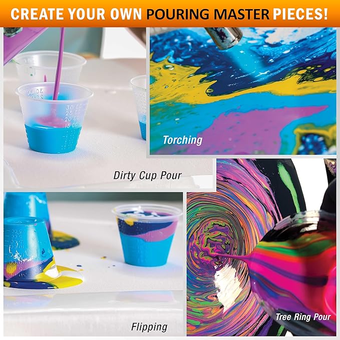 Pouring Masters Violet Interference Pearl Special Effects Acrylic Pouring Paint - Image 5