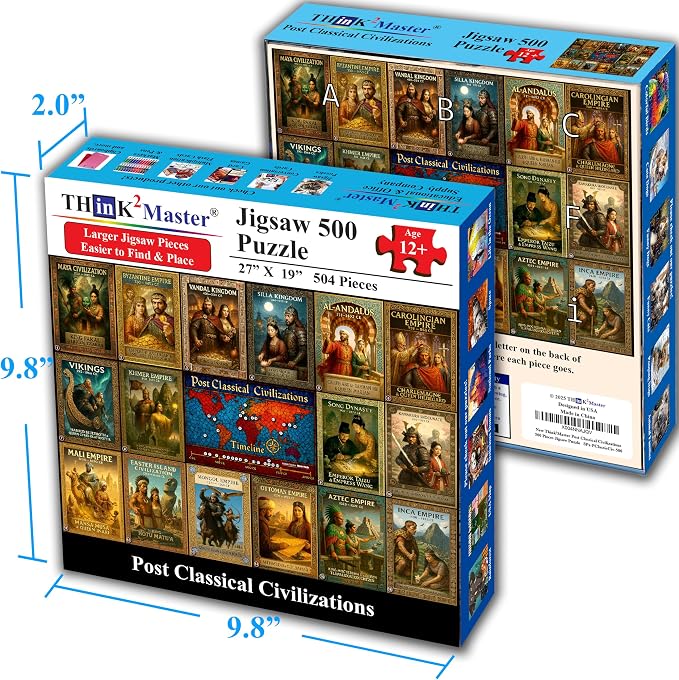 Think2Master Colorful Post Classical Civilization 500 Pieces Large Format - Image 5