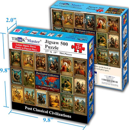 Think2Master Colorful Post Classical Civilization 500 Pieces Large Format - Image 5
