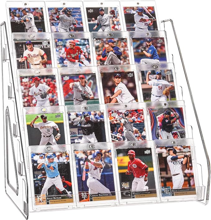 Elevated 5 Tier Clear Acrylic Card Display Stand by Unknown