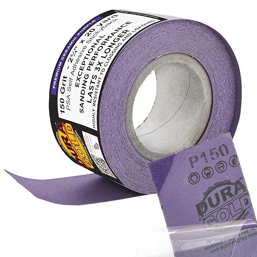 Dura-Gold Premium 150 Grit PSA Purple Film Ceramic Longboard Sandpaper by Dura-Gold