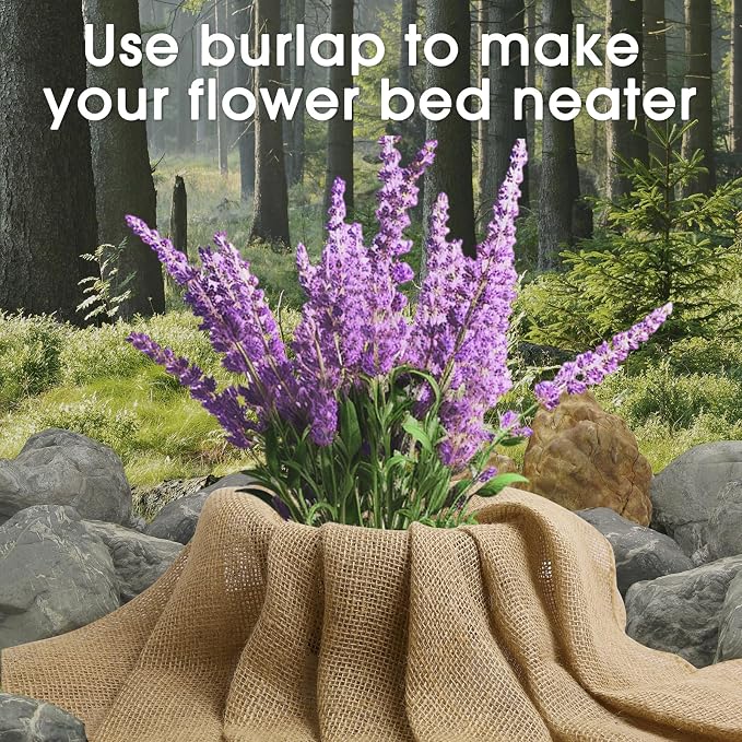 Burlap Fabric - Garden Burlap Fabric Roll Natural Jute Outdoor Fabric Burlap - Image 6