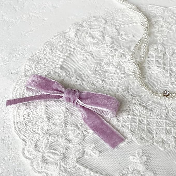 Vintage Lavender Velvet Ribbon, 3/8 Inch X 25Yd - Image 5