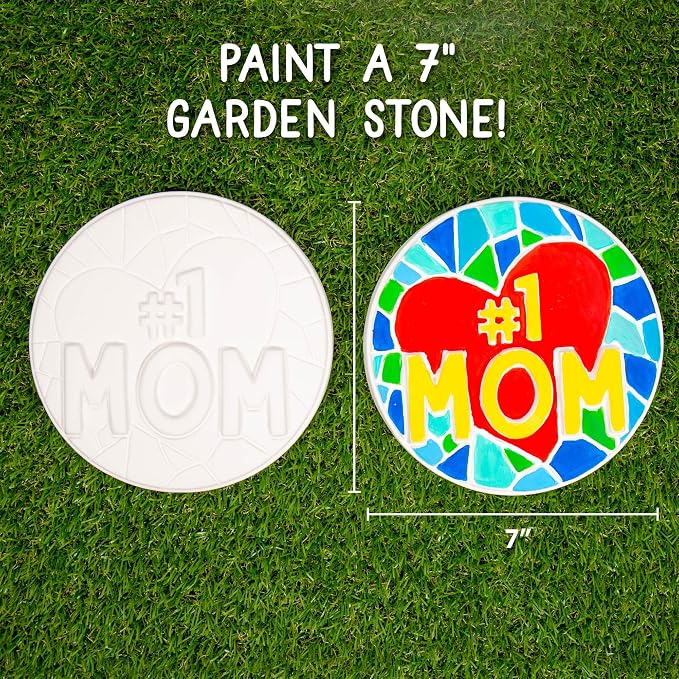 Creative Roots Paint Your Own #1 MOM Stepping Stone, Craft Kits - Image 5