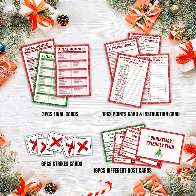 Christmas Friendly Feud Game, Funny Christmas Party Games, Friendly Feud Trivia - Image 3