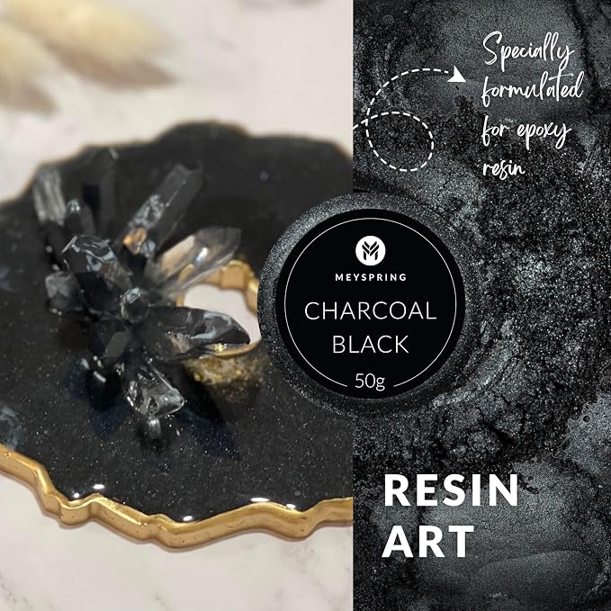 MEYSPRING Charcoal Black Mica Powder - Image 4