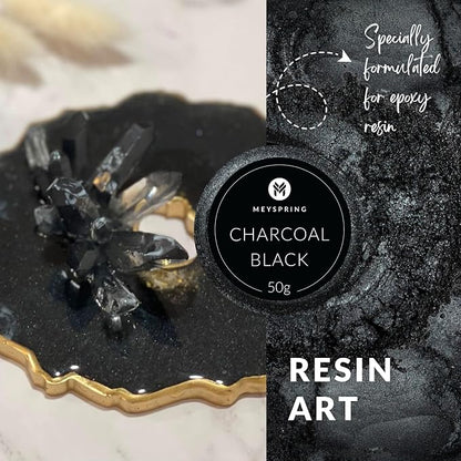 MEYSPRING Charcoal Black Mica Powder - Image 4