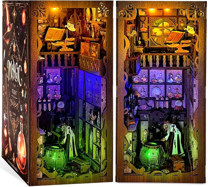 Book Nook Kits for Adults, Miniature House Dollhouse Kit for Teens, DIY Crafts by Fimeetoy