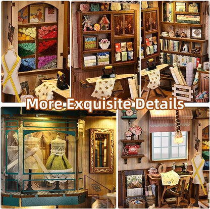 Book Nook Kit - Sewing Room DIY Miniature House Dollhouse Kit - Image 4