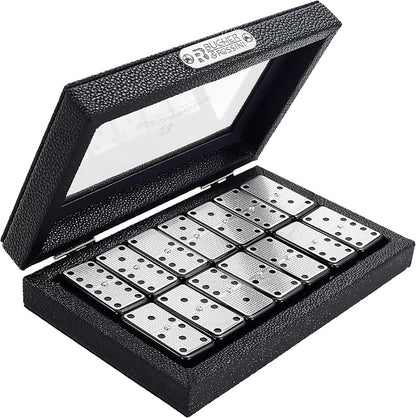Bucher&Rossini Metal Surface Dominoes Set Double 6 by Bucherrossini