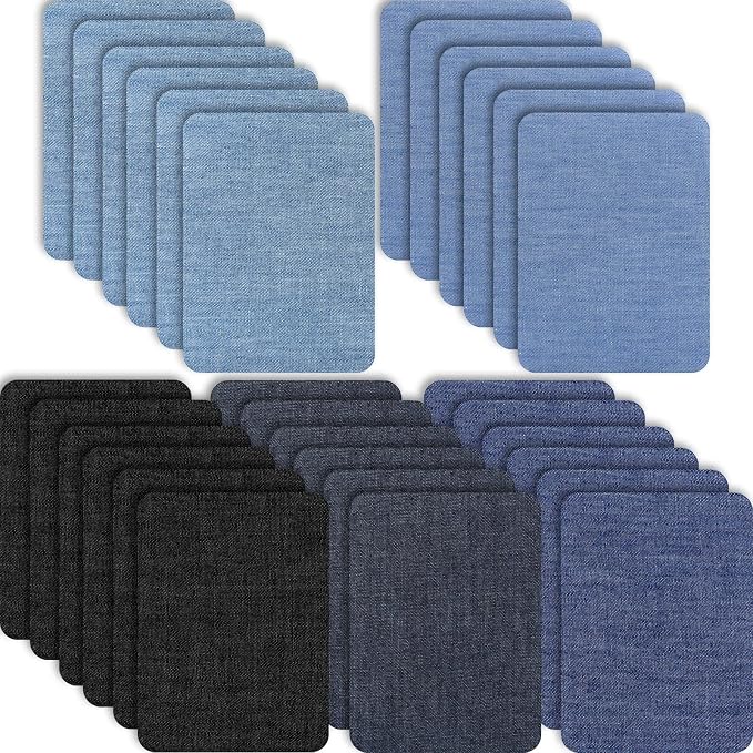 30 Pieces Iron on Patches for Clothing Repair Fabric Patches Iron on for Denim - Image 2