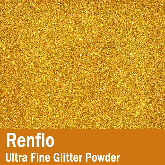 Renfio Ultra Fine Glitter Powder Metallic Resin Glitter 2.11 Oz PET Flakes - Image 2