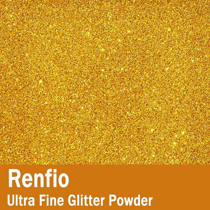 Renfio Ultra Fine Glitter Powder Metallic Resin Glitter 2.11 Oz PET Flakes - Image 2