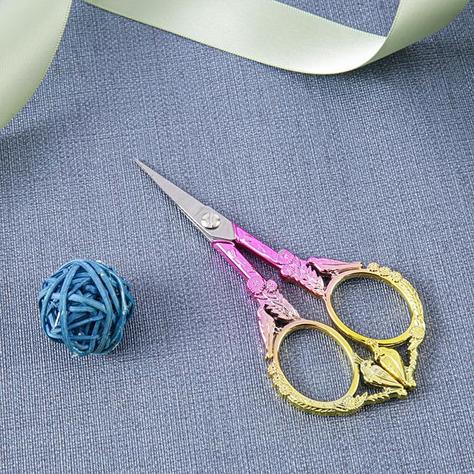 Small Embroidery Scissors with Cover -Cute and Comfortable Gradient handles - Image 7