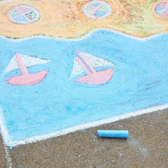 Colorations Sidewalk Chalk – 50pc 4” x 1” Washable, Bright Colored Chalk Set – - Image 3