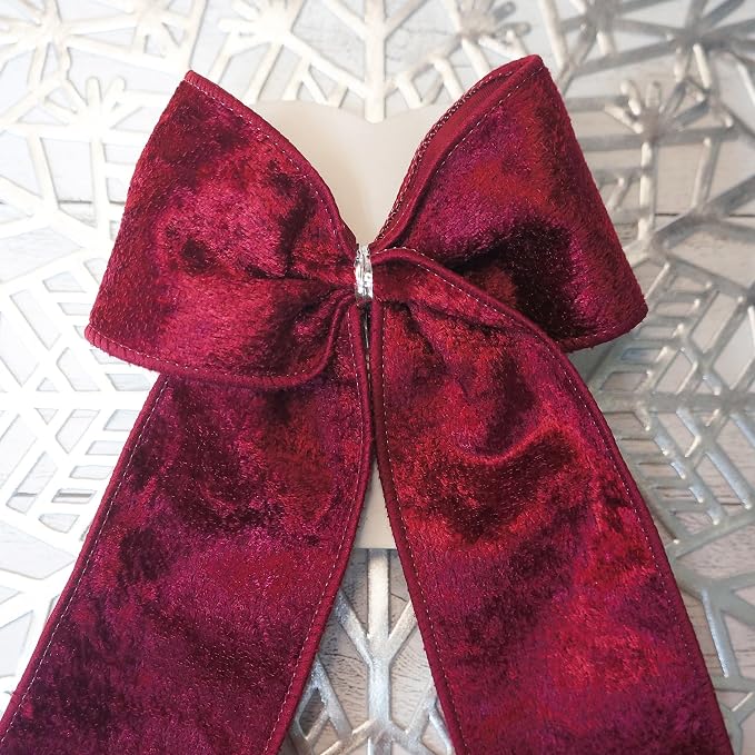 Wine Velvet Ribbon 2.5 Inch x 10 Yards - Image 7