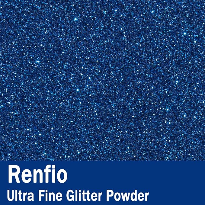 Renfio Ultra Fine Glitter Powder Metallic Resin Glitter 2.11 Oz PET Flakes - Image 2